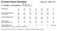 Knitting Pattern - Twilleys 9173 - Mist DK - Heart Sweater
